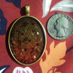 Resin Art Necklace Pendant